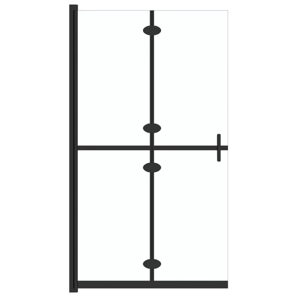 47.2x74.8 Inch Foldable Walk- Shower Wall Transparent ESG Glass