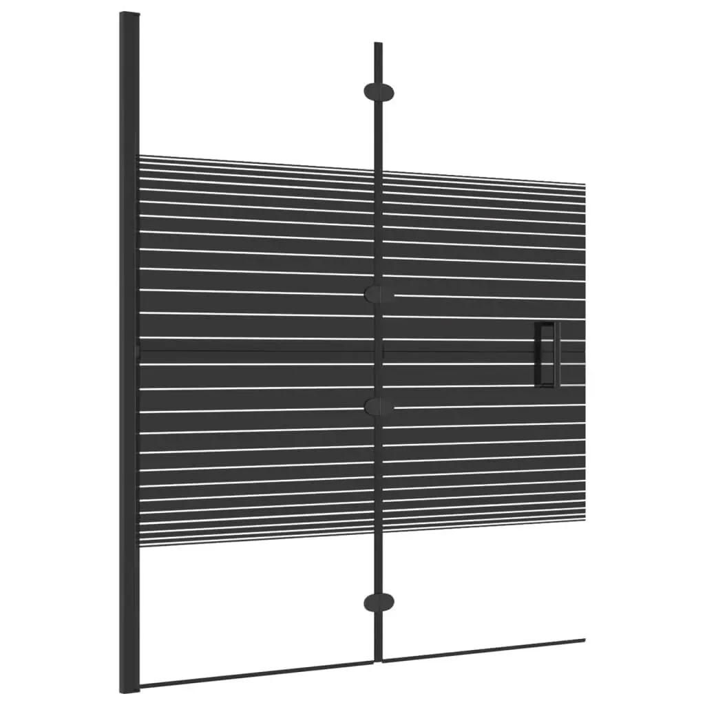 Folding Shower Enclosure ESG 47.2 Inch Black Bathroom Shower Screen