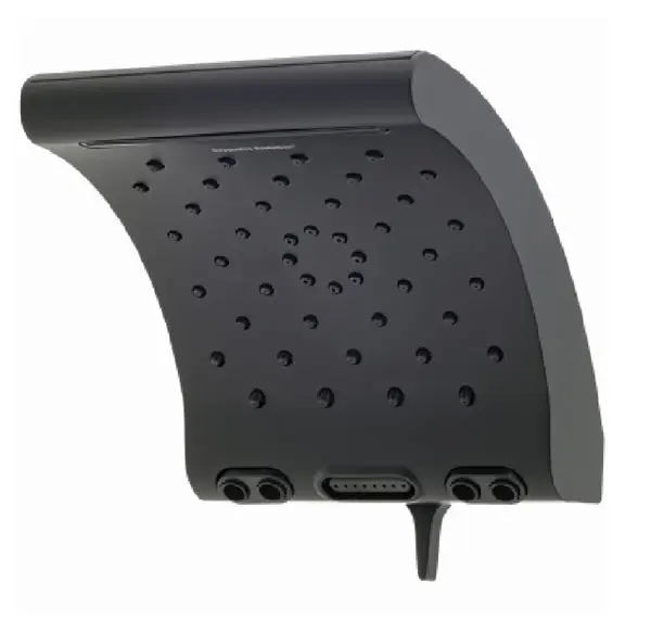 Evolution Black Shower Head High Pressure Water Saving Showerhead Oxygenics