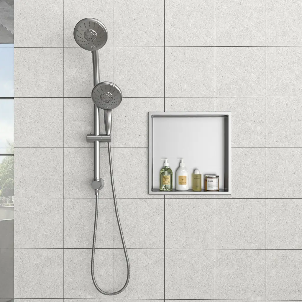 13 X 13 Inch Stainless Steel Shower Niche Applicator Ed Nickel lordear