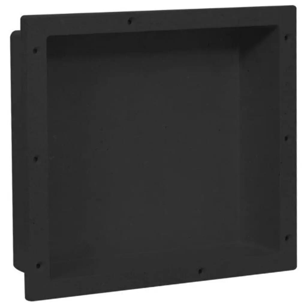 Matt Black Shower Niche 16.1x14.2x3.9 Inches Bathroom Wall Recessed Shelf