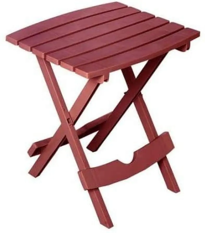 Adams Manufacturing Quik-Fold Side Table Merlot Easy Storage and Portability