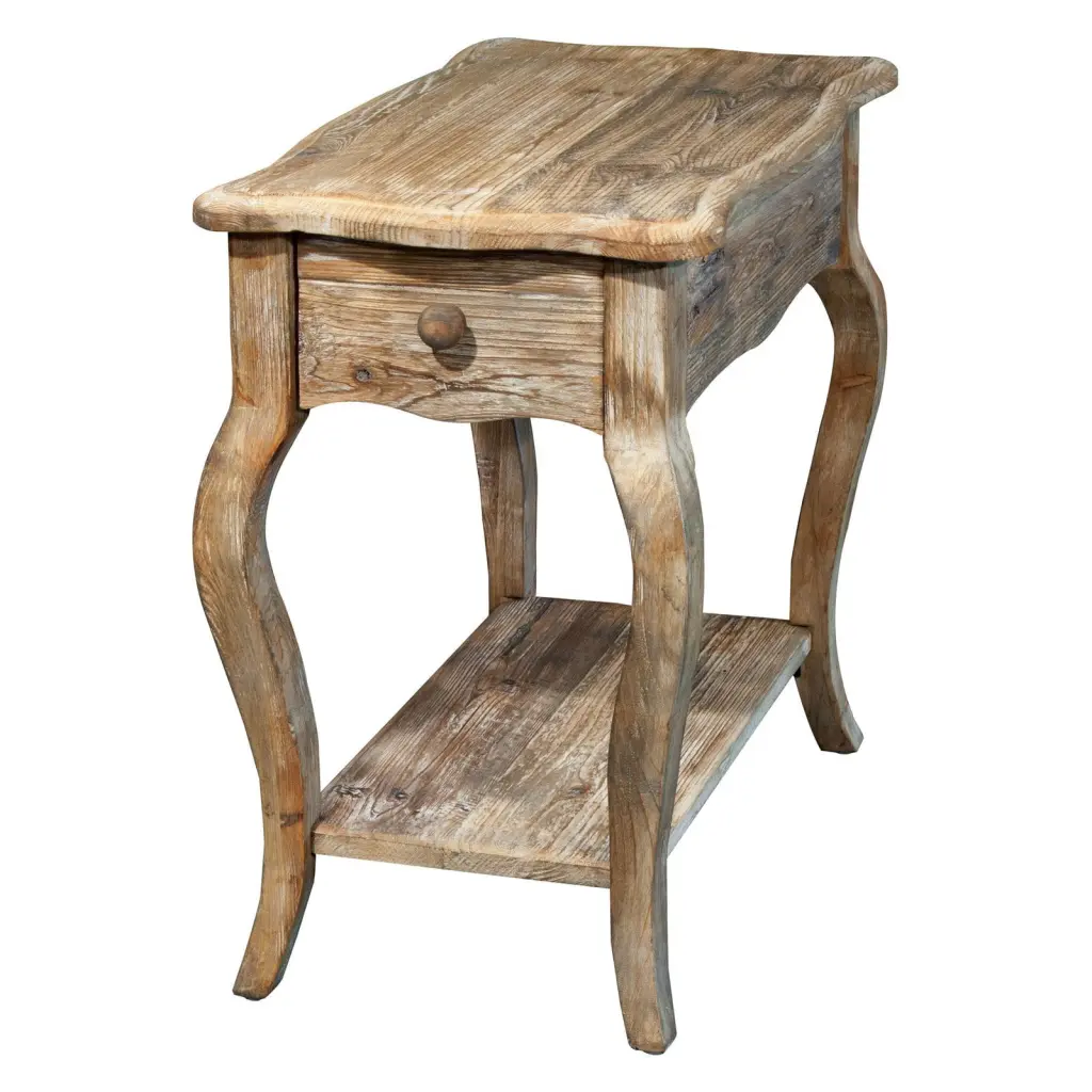 Alaterre Rustic Reclaimed Chairside Table Driftwood Finish