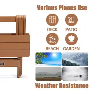 Tale Adirondack Travel Friendly Folding Side Table Square All Weather And Fade Resistant gbk