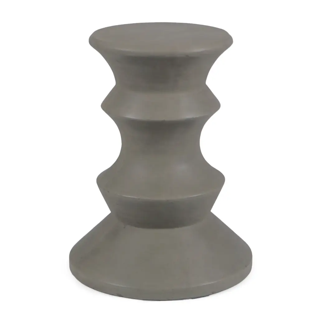 Alfreda Indoor 20 Inch Light Weight Concrete Side Table Light Grey GDFSTUDIO