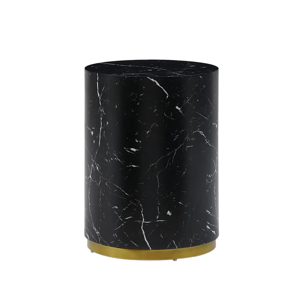 15.75 Inch Round Side Table Living Room Fully Assembled Black justone interior