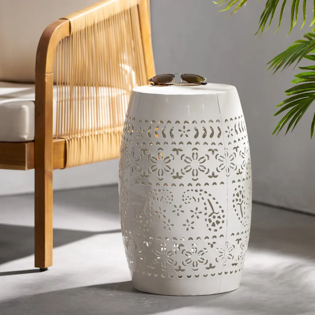 Ruby Side Table White Ferrous Metal nh-cloudhouse