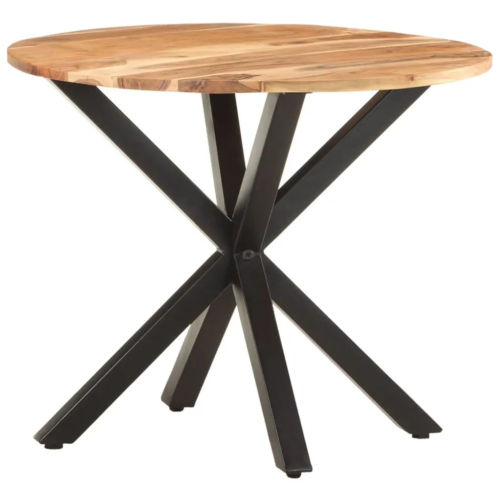 Side Table 26.8x26.8x22 Inches Solid Acacia Wood Outdoor Coffee Table