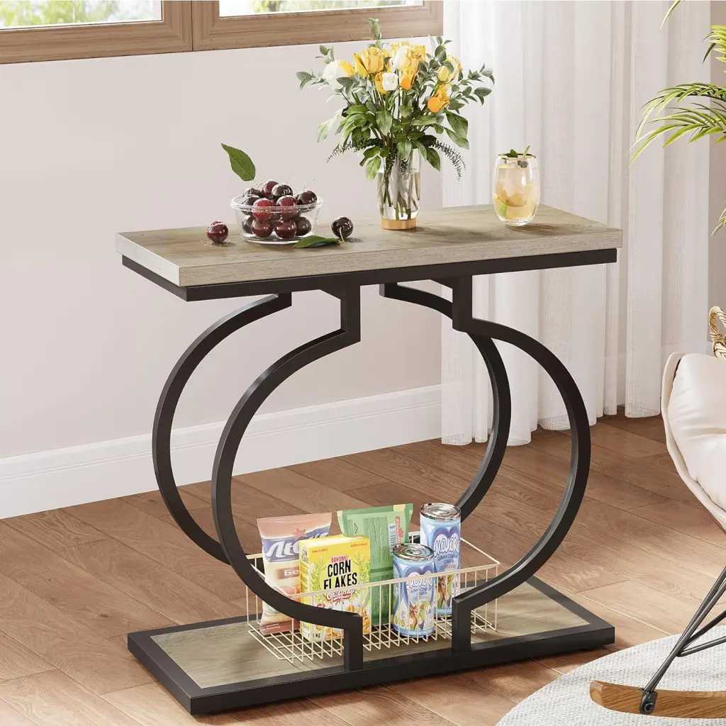 Tribesigns Wood Sofa Side Table 2 Tiers End Table Living Room