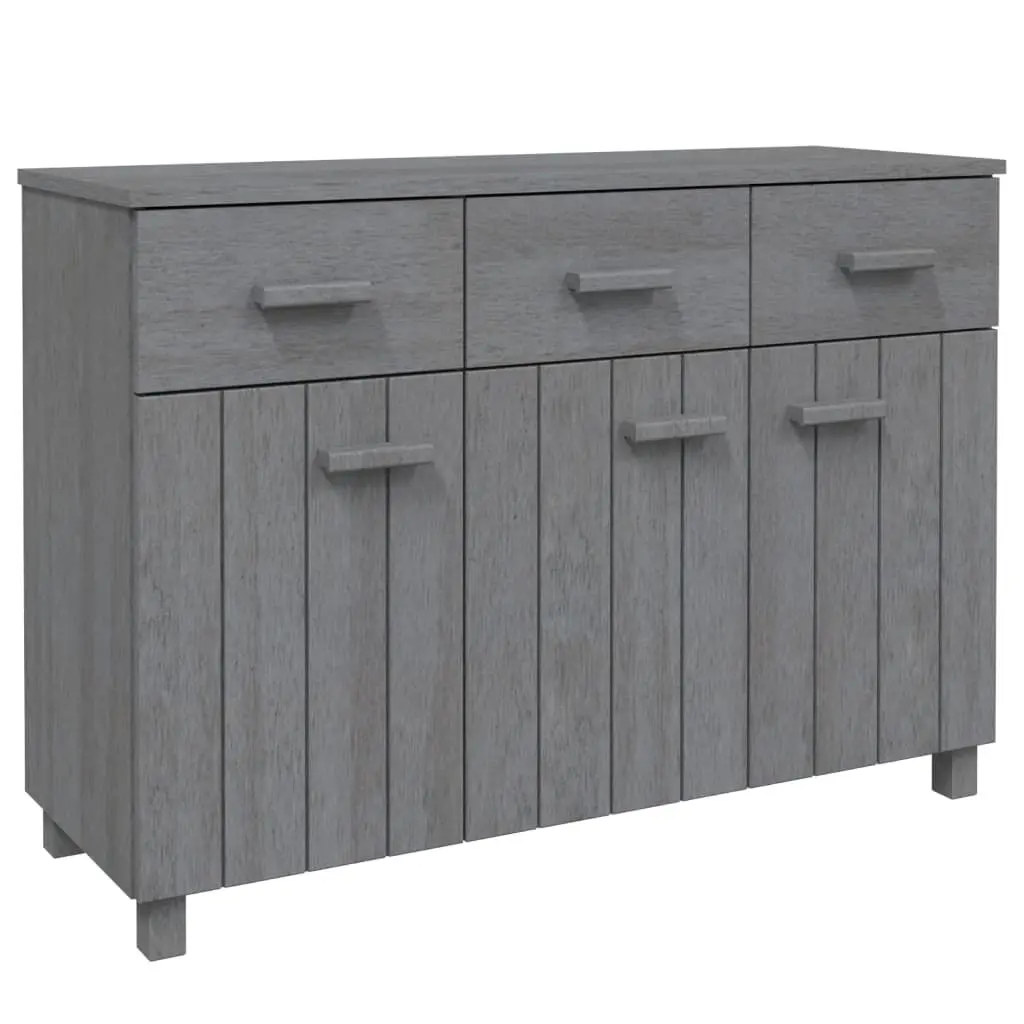 Sideboard HAMAR Dark Gray 44.5x15.7x31.5 Inches Solid Wood Pine Storage Cabinet