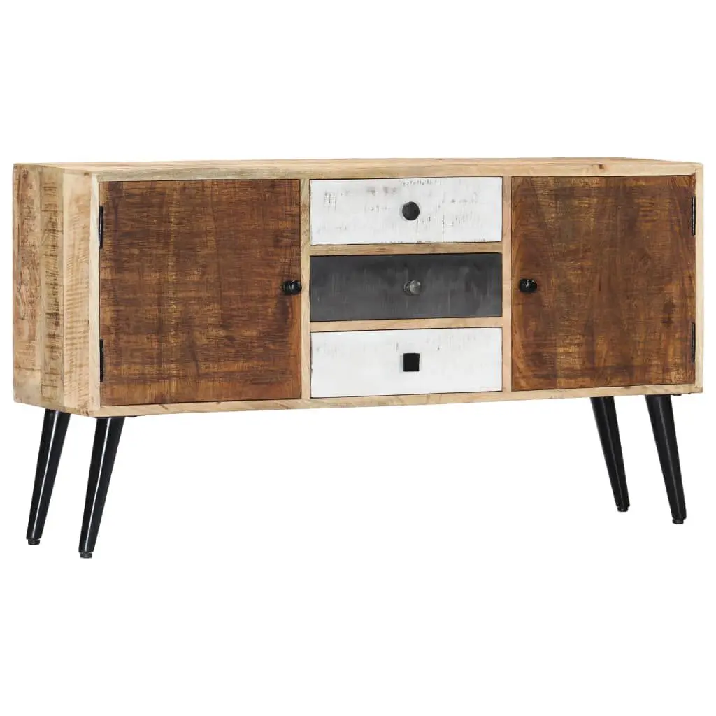 46.5 Inch Solid Mango Wood Sideboard Modern Entryway Storage Cabinet