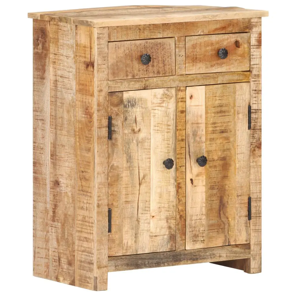 Sideboard 23.2x13.8x29.5 Inch Rough Mango Wood Entryway Storage Cabinet
