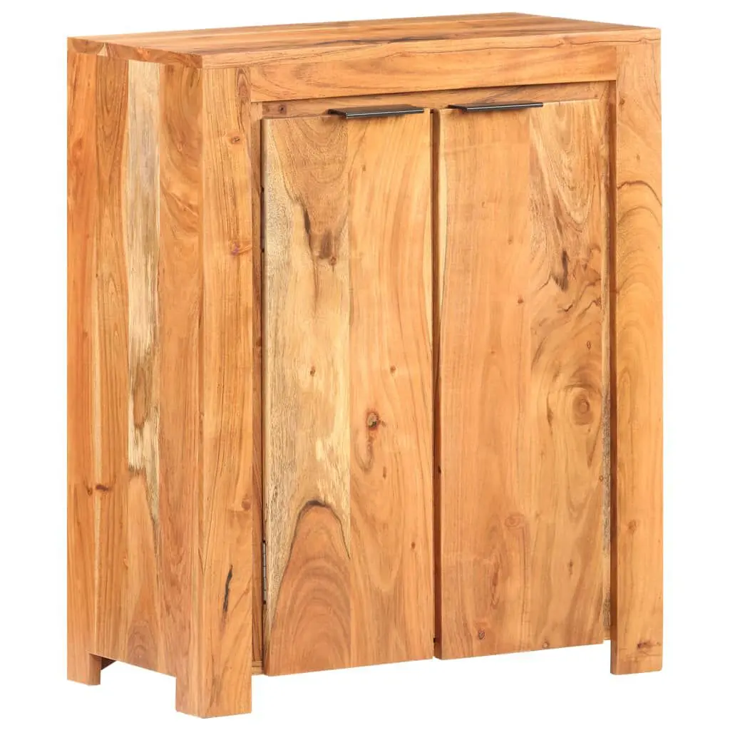 Sideboard 23.2x13x29.5 Inches Solid Acacia Wood Modern Home Storage