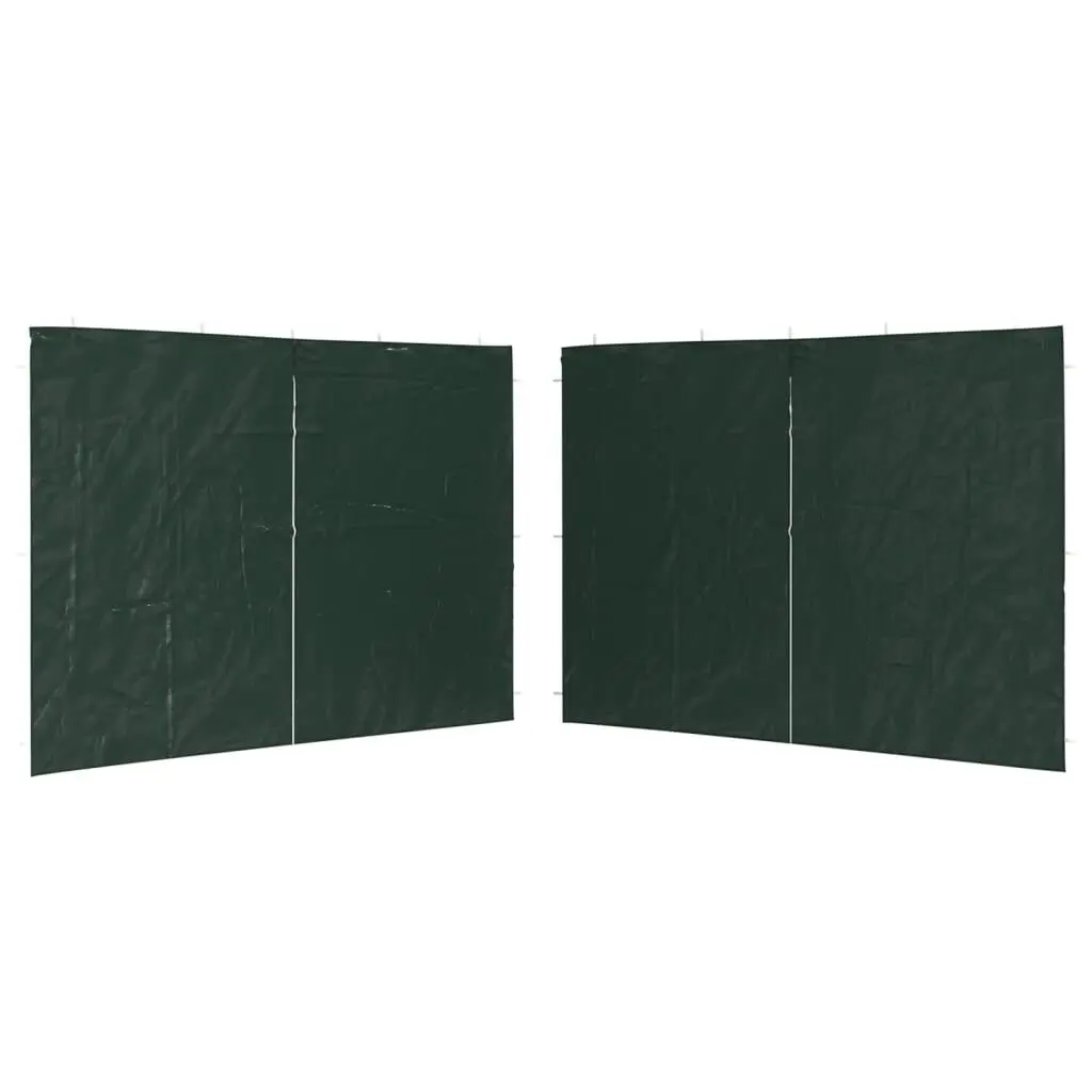 Party Tent Sidewall 2 pcs Zipper PE Green Waterproof Canopy Accessories