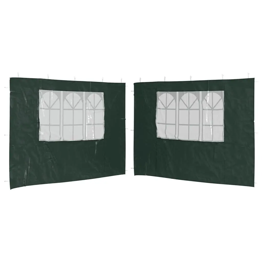 2 Piece Party Tent Sidewall Window PE Green Outdoor Shelter Accessory