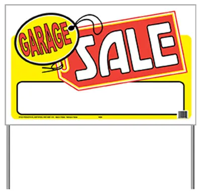 Hy-Ko 24202 Garage Sale Plastic Bag Sign 26"W x 16"H