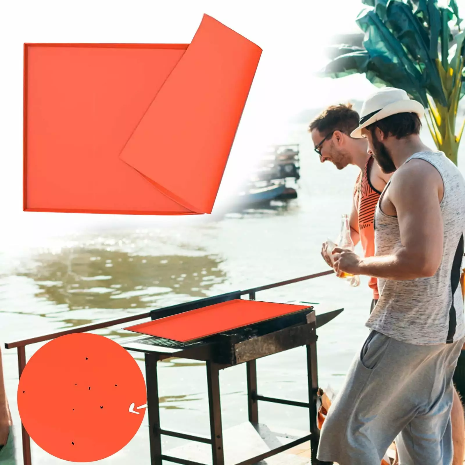 AURIGATE 17 Silicone Mat Blackstone Griddle Top Heavy Duty Reusable Food-grade Protective Cover from Dirt Rust