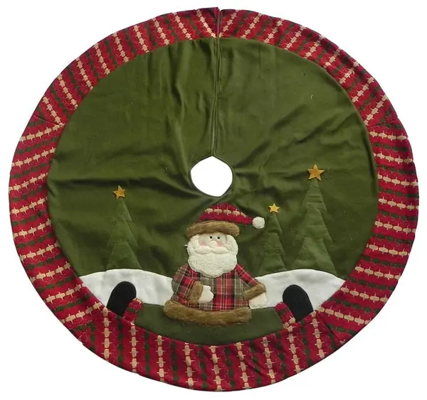 Santas Forest 49331 Christmas Country Santa Tree Skirt 42 Inch Diameter Santa's Forest