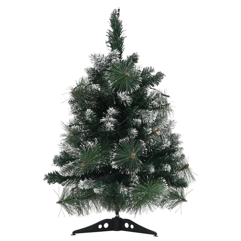 Artificial Pre-lit Christmas Tree Stands Green 2 ft PVC Holiday Decor