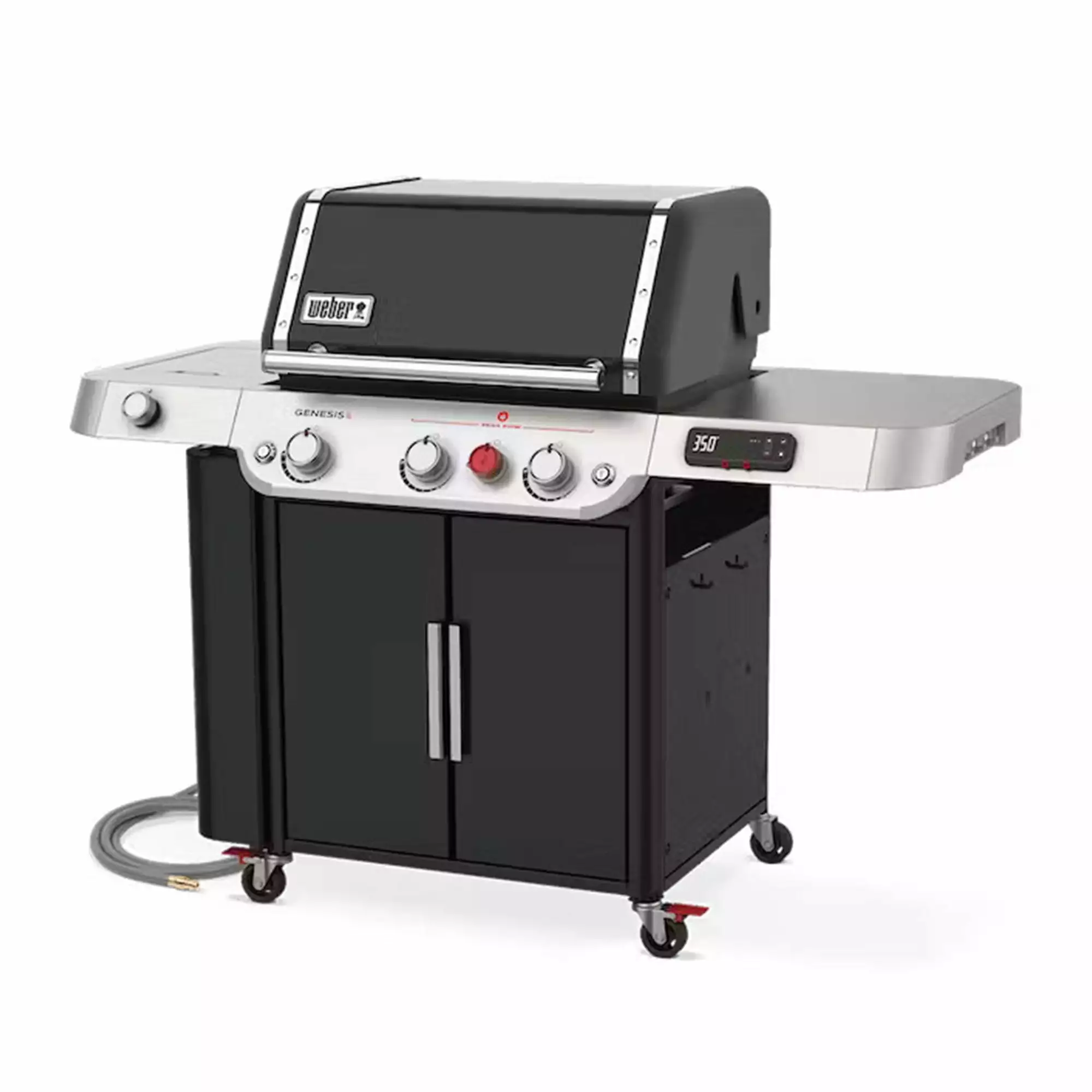 Weber Genesis EPX-335 3-Burner Propane Intelligent Gas Grill Black Side Burner 1