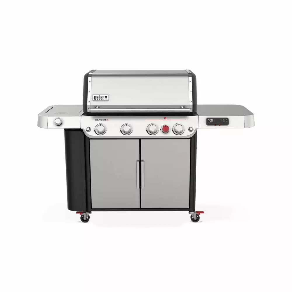 Weber Genesis SPX-435 4-Burner Propane Intelligent Gas Grill Stainless Steel Side Burner 1