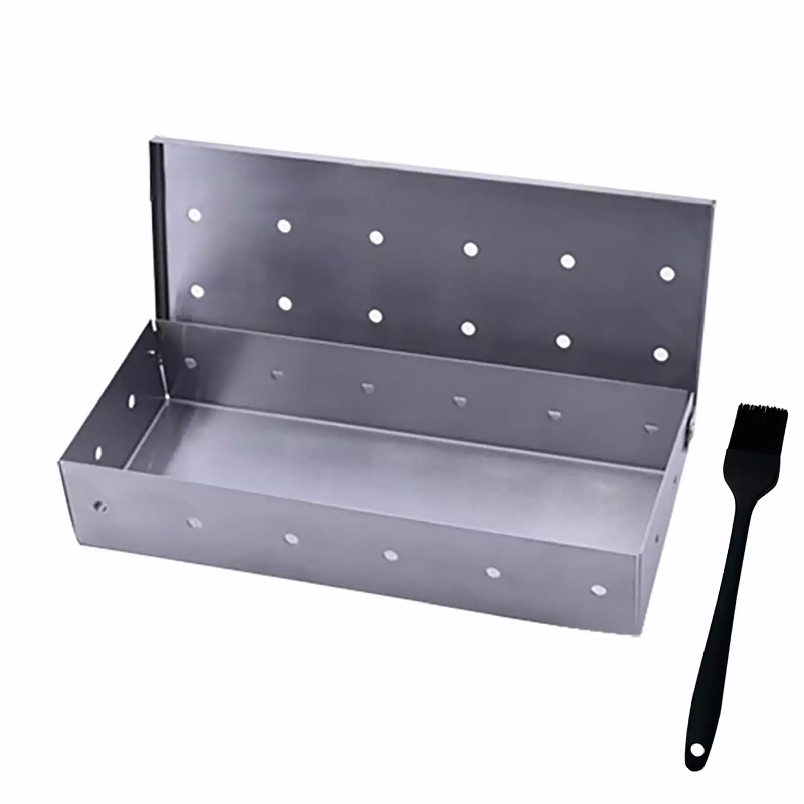 Travel-friendly Stainless Steel Smoker Box Outdoor BBQ Grill Utensils