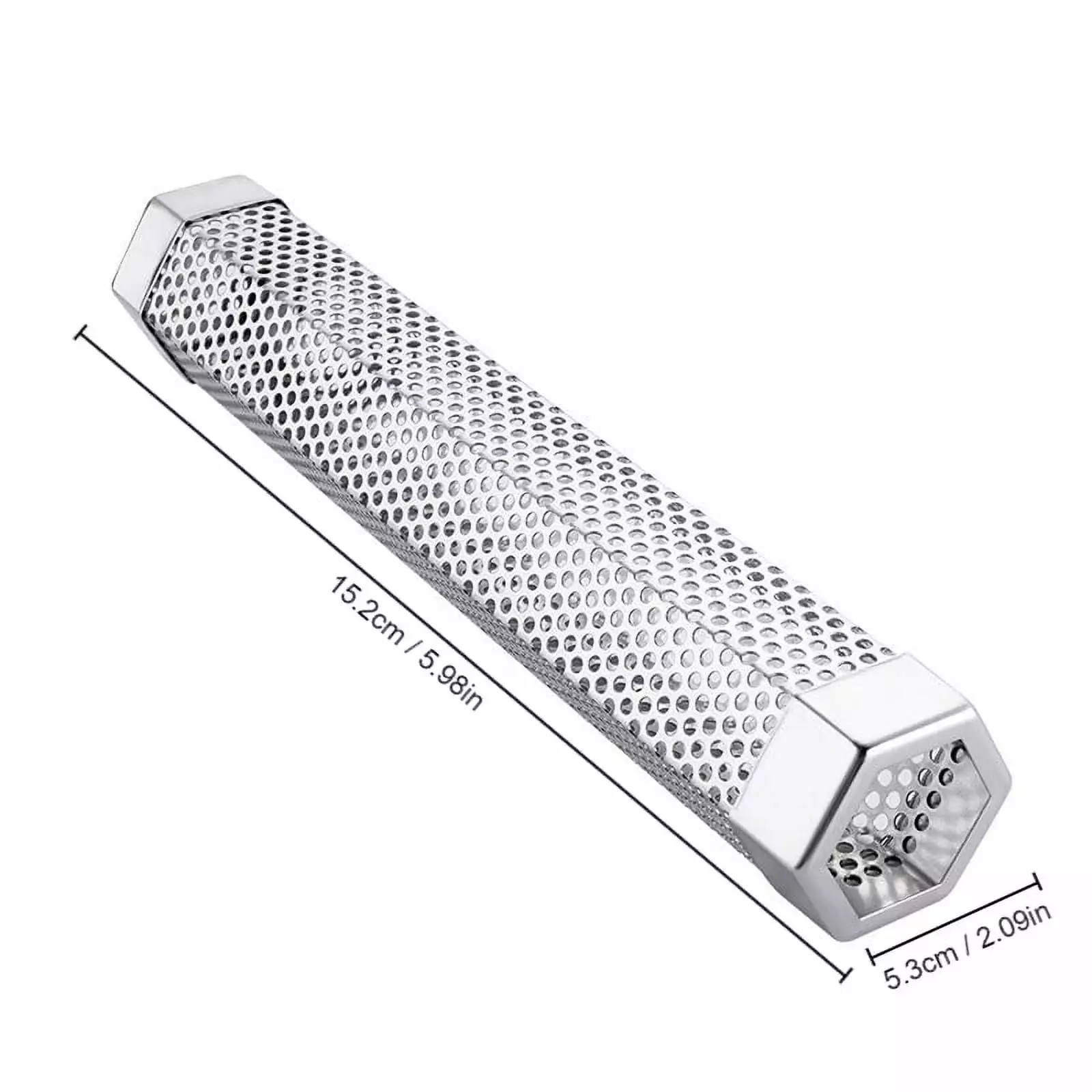 1pc Smoker Tube Diamond-Shaped Fruit Wood Box Smoking Pellet One