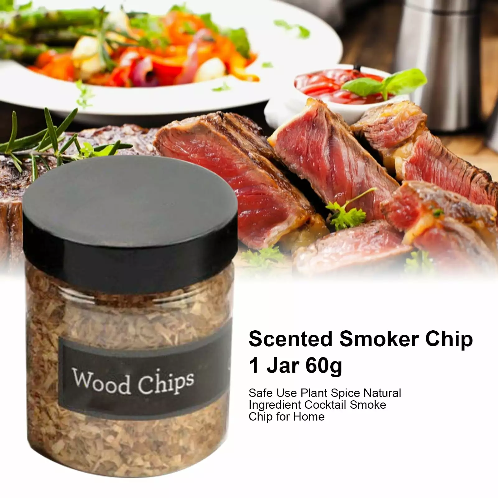 Scented Smoker Chip 60g Jar Natural Plant Spice Cocktail Smoke at Home