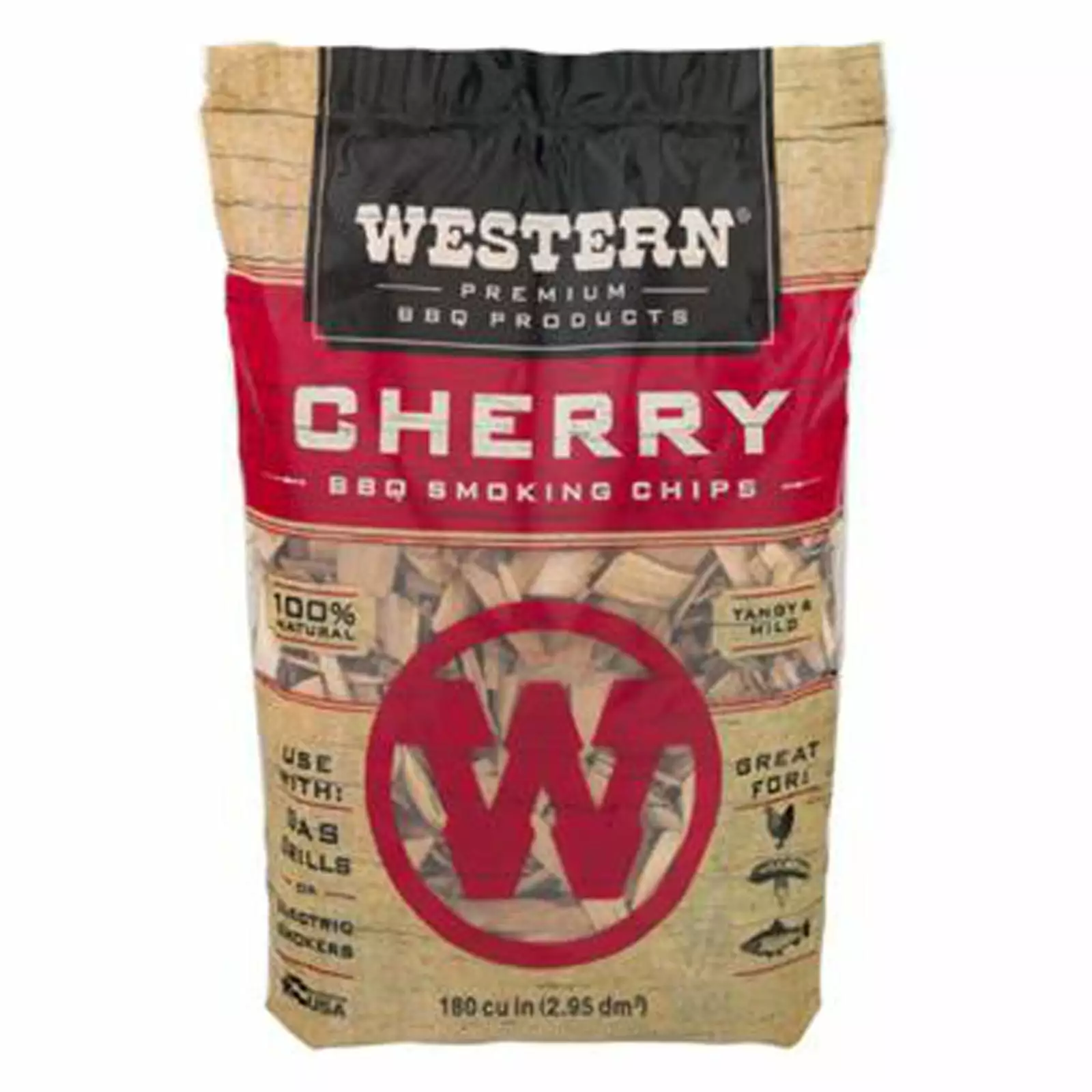 Western Luxury BBQ 28066 Grill Smoking Chips Cherry 180 Cubic Inches 6 Pack 6