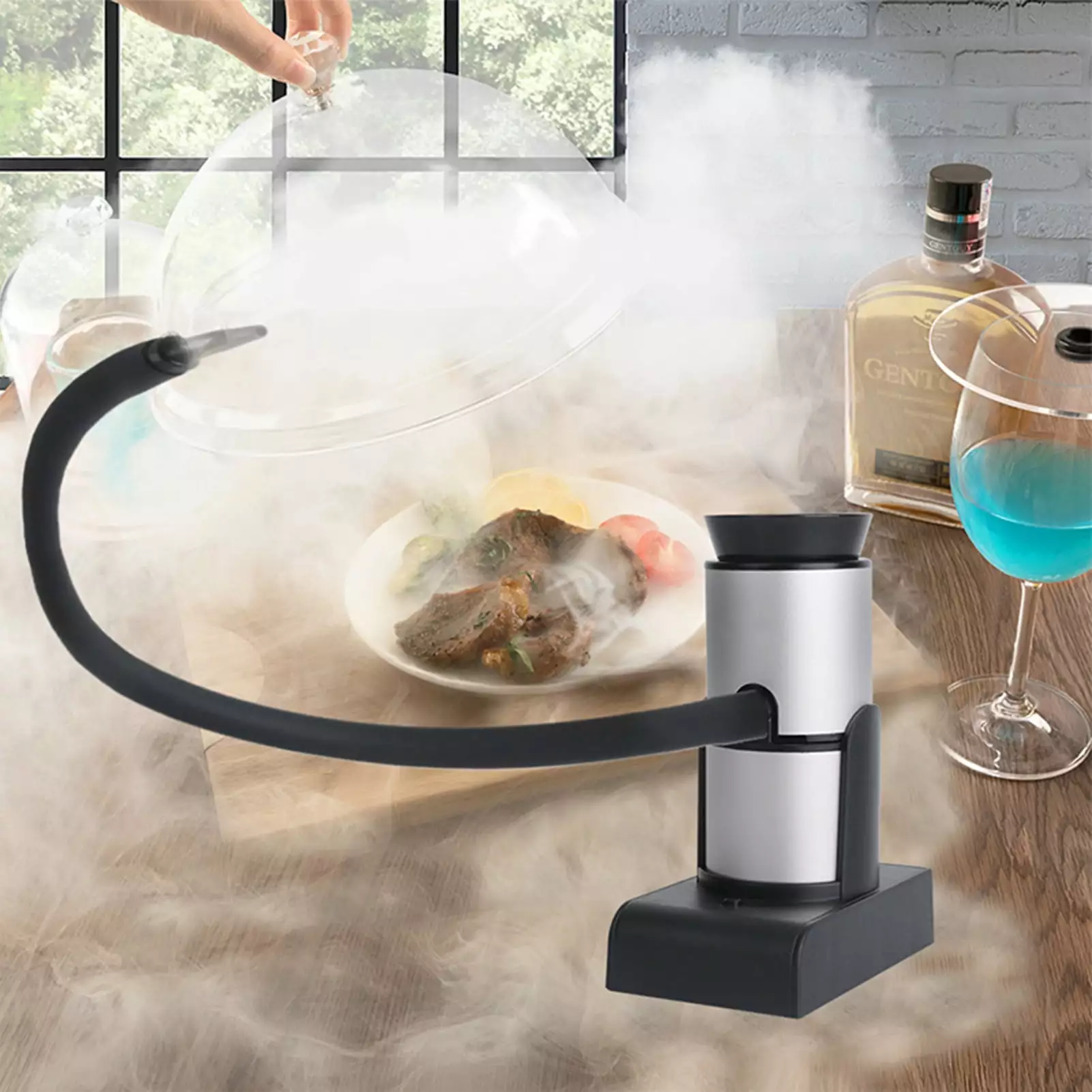 GWONG Plastic Cocktail Food Smoker Travel-friendly Easy to Use Kitchen Smoker Drinks One