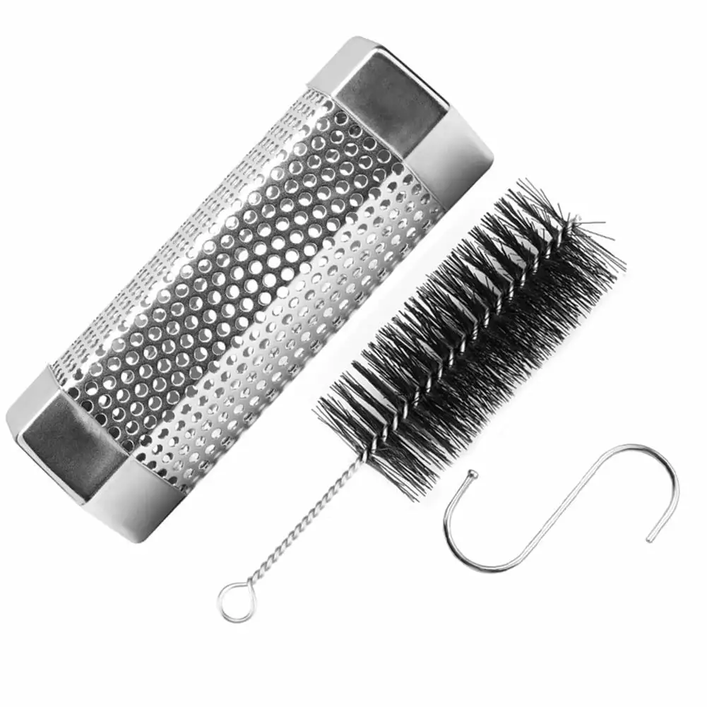 6 Inch Pellet Smoke Tube Brush and Hook Electric Gas Charcoal Grills Smoking Accessories 6inchbrush