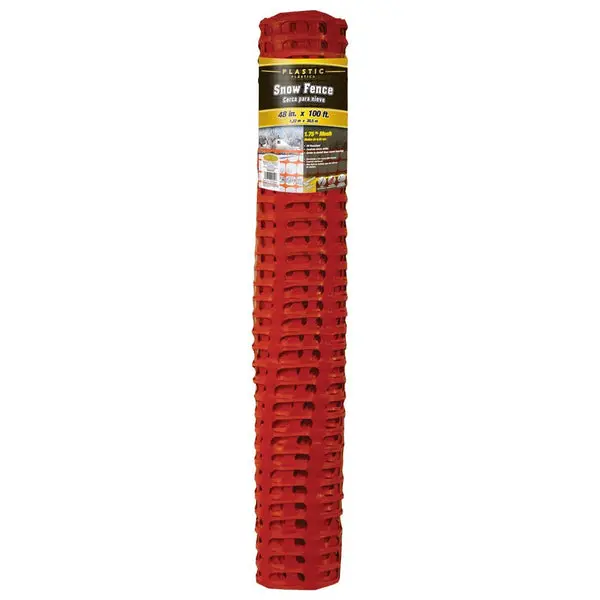 Gilbert & Bennett 889225A Plastic Snow Fence Orange 1.75" Mesh 4' x 100' Gilbert u0026 Bennett