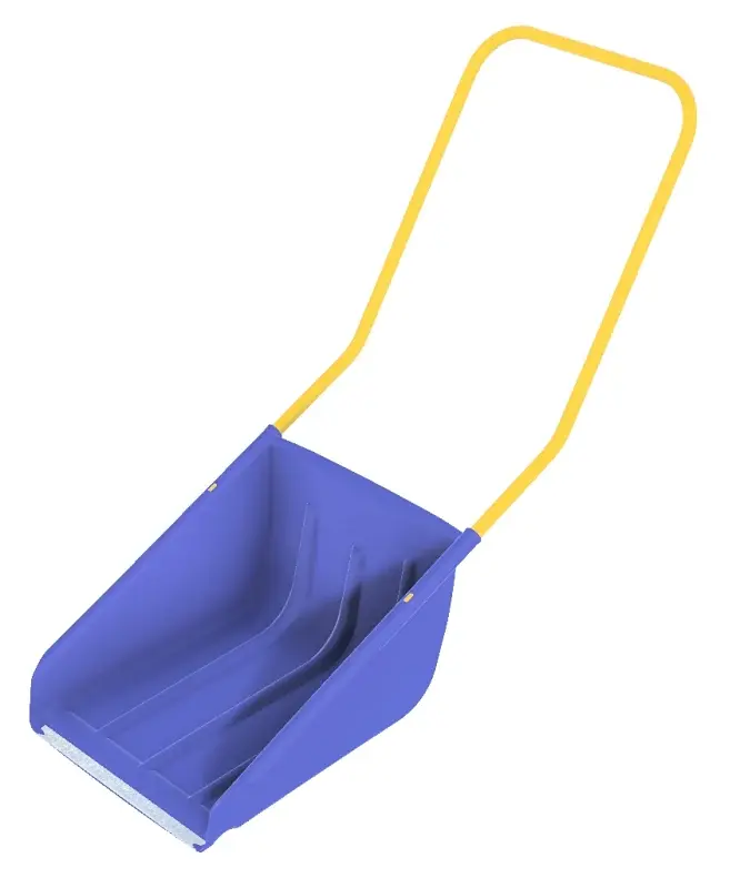 Mount Waldo Plastics SnoScoop 22SSB Scoop Shovel, Steel Blade, Steel Handle, 22 OAL