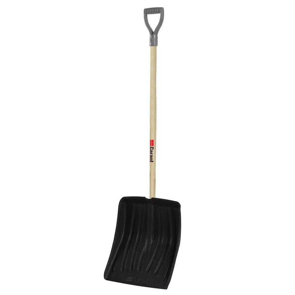 Wood Snow Shovel Poly Blade, 13.9"