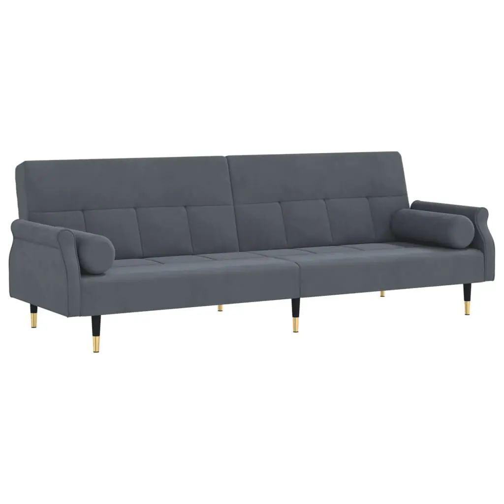 Sofa Bed Cushions Dark Gray Velvet Convertible Living Room Furniture