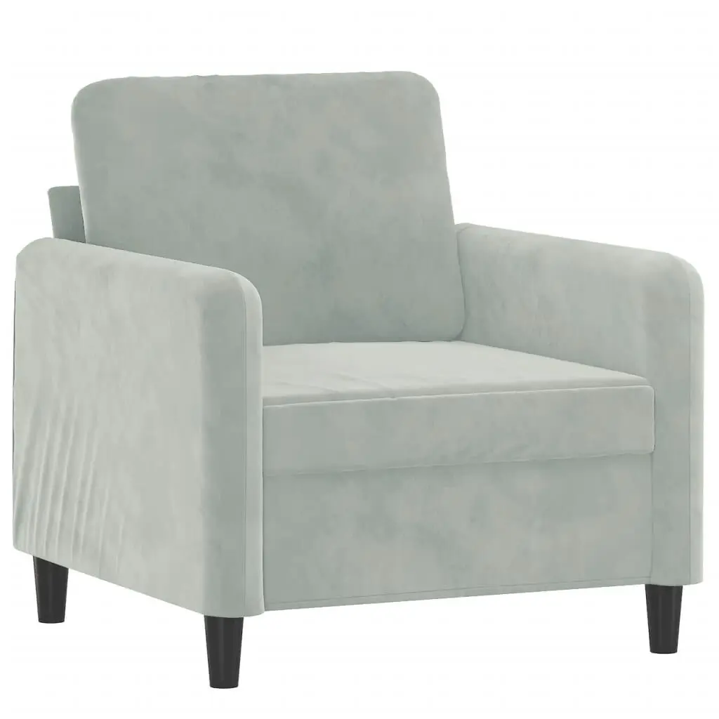 2-Seater Sofa Black 55.1 Inches Velvet Loveseat