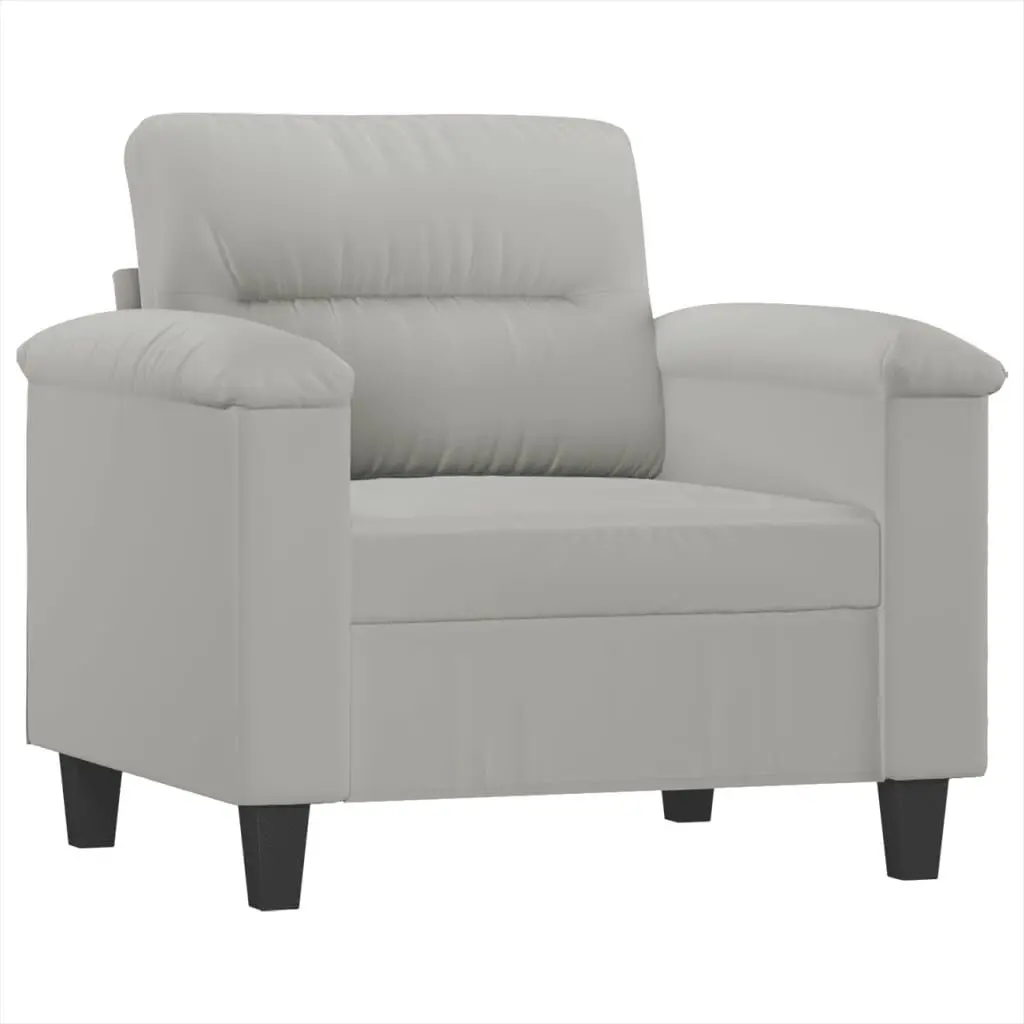 2-Seater Sofa Dark Gray 47.2 Inches Microfiber Fabric Loveseat