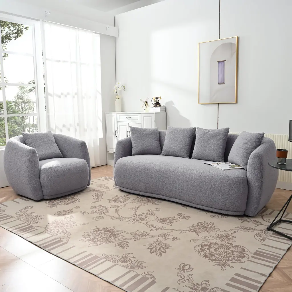 Upholstered Sofa Set Modern Arm Chair Living Room and Bedroom u_style