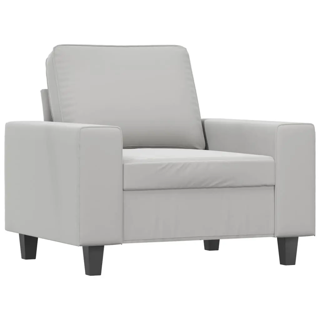 2-Seater Sofa Dark Gray 55.1 Inch Microfiber Fabric Comfortable Lounge Couch