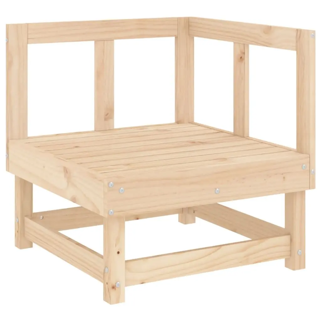 Patio Corner Sofa Solid Wood Pine Outdoor Furniture