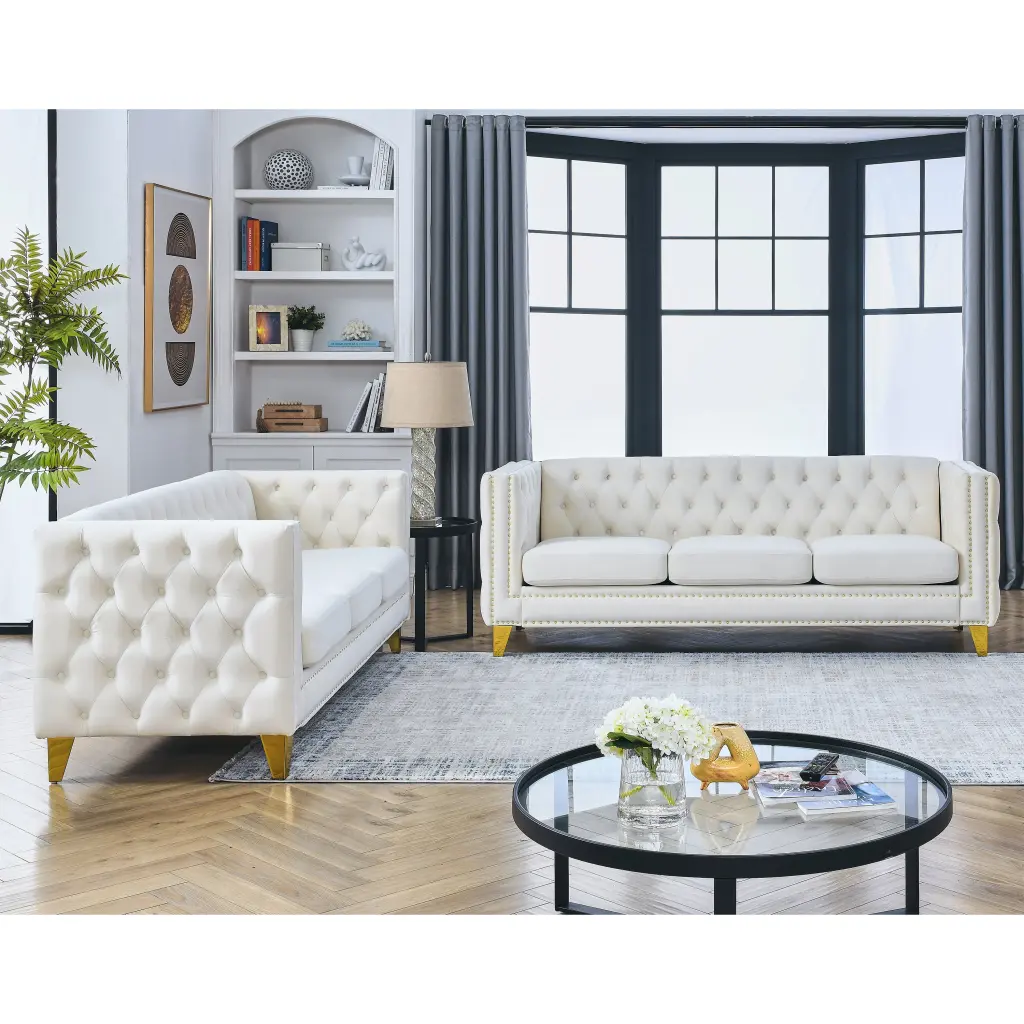 Velvet Sofa Living Room Buttons Tufted Contact Us 3D Modeling welike furniture