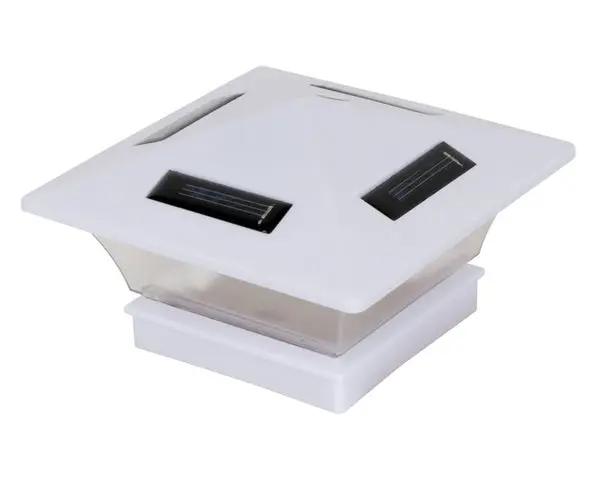 Boston Harbor 16770 White Solar Fence Post Cap
