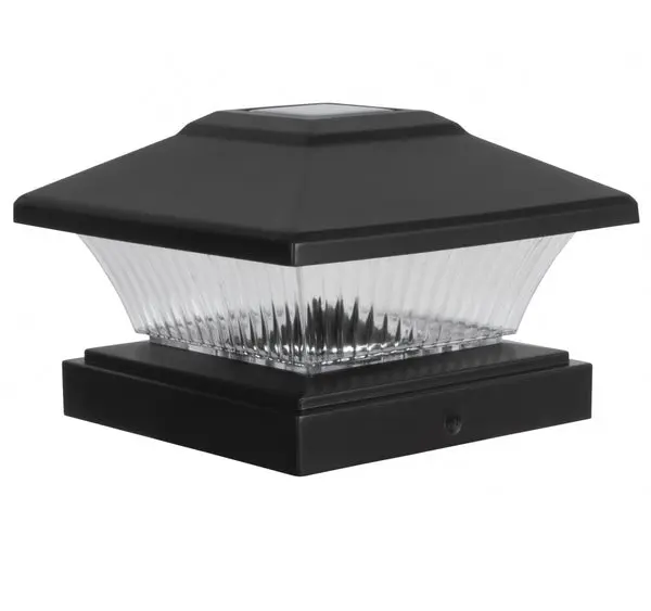 Fusion 25085 Solar Fence Post Cap Plastic Lens Black Outdoor Light