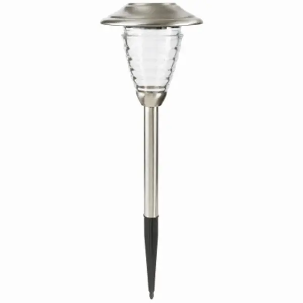 Fusion 26615 Solar Pathway Stake Light Ribbed Glass Lens 8 Lumen