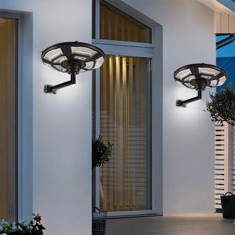 Solar Energy Power Circular UFO Street Lamp LED Solar Garden Lights Outdoor hengermei