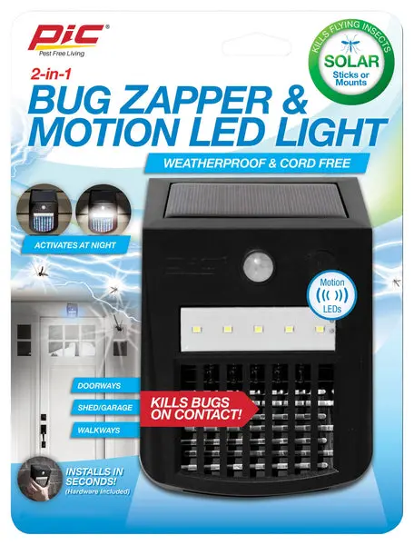 PIC SOLAR-SL Bug Zapper and Motion LED Light