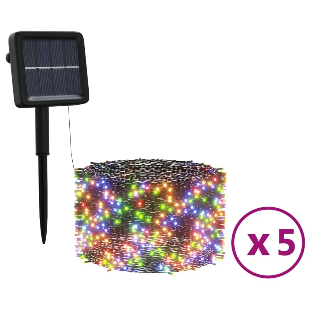 Solar Fairy Lights 5 Pack 1000 LED Colorful Indoor Outdoor Garden Decor