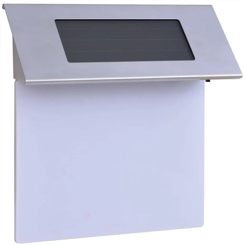 Solar LED House Number Light Stainless Steel Modern Outdoor Address Plaque