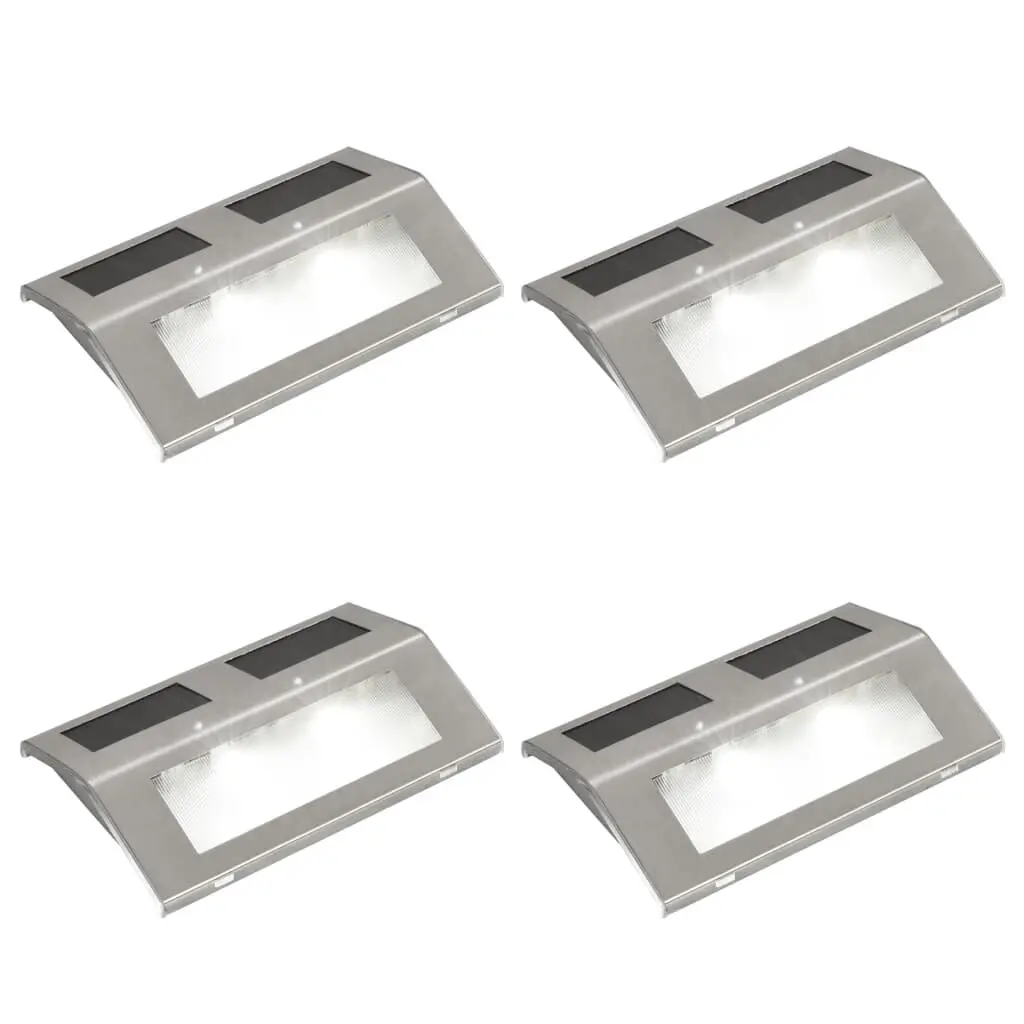 Solar 4 x Stair Lamp Outdoor Garden Lights