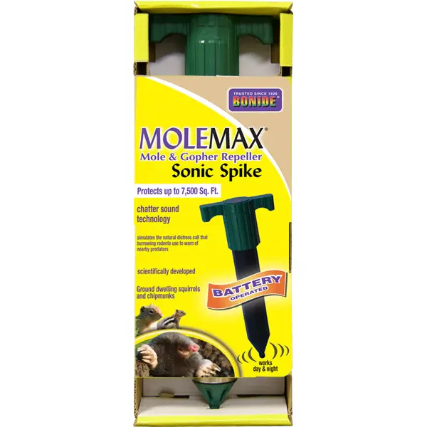 Bonide Molemax Sonic Spike Repellers Battery Operated - Mole and Gopher Deterrent